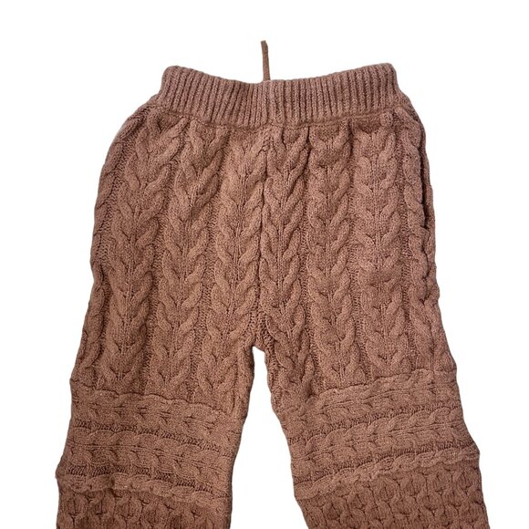 NWT Free People Cable Knit Ramsey Joggers Cozy Caramel Size XS - Picture 7 of 10